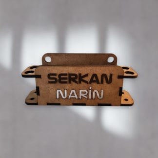 Kişiye Özel Ahşap Kalemlik ve Kartlık | 4mm MDF